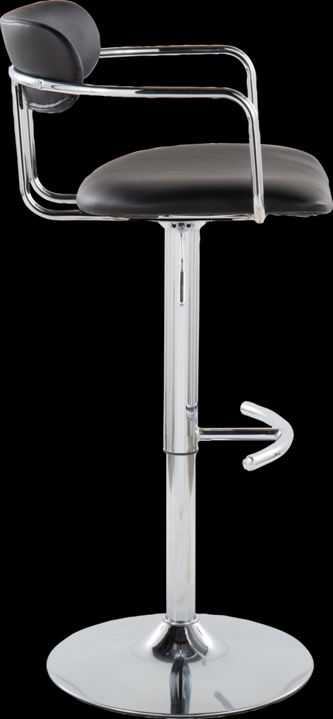 Wedgefeild IV Black Adjustable Barstool, Set of 2 - Thumbnail - Image 6