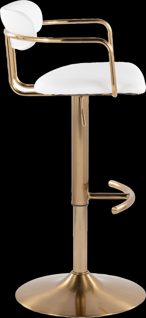 Wedgefield I White Adjustable Barstool, Set of 2 - Thumbnail - Image 7