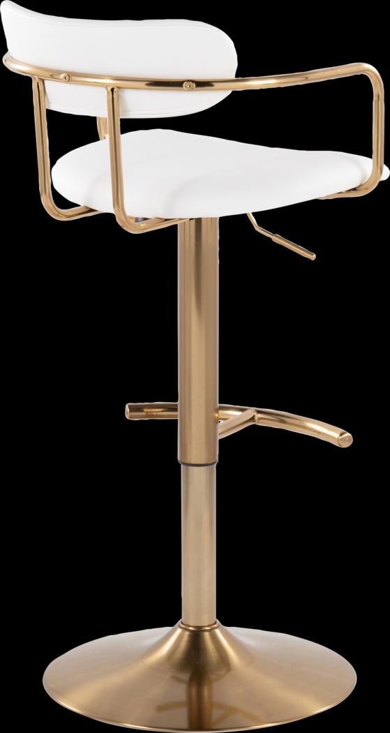 Wedgefield I White Adjustable Barstool, Set of 2 - Thumbnail - Image 8