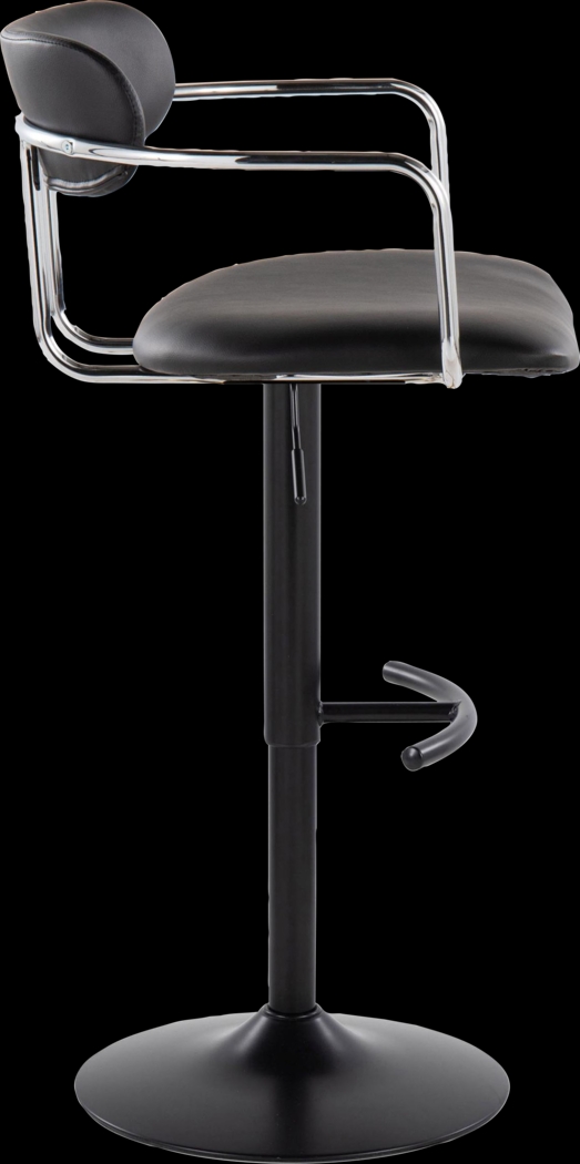 Wedgefield III Black Adjustable Barstool, Set of 2 - Thumbnail - Image 5