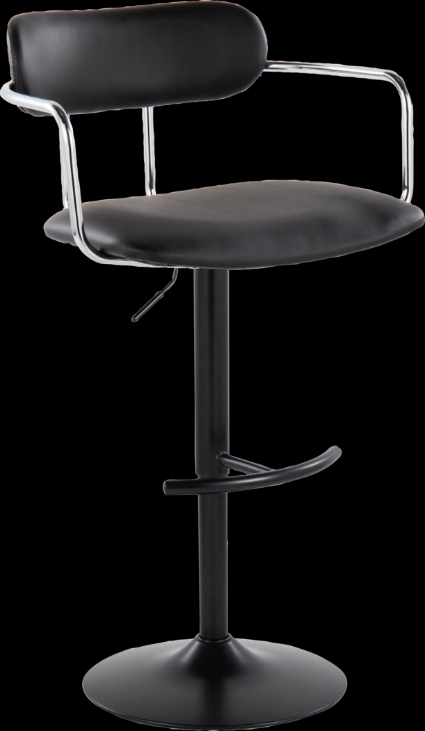 Wedgefield III Black Adjustable Barstool, Set of 2 - Thumbnail - Image 6