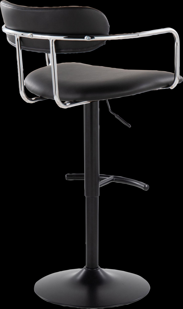 Wedgefield III Black Adjustable Barstool, Set of 2 - Thumbnail - Image 7