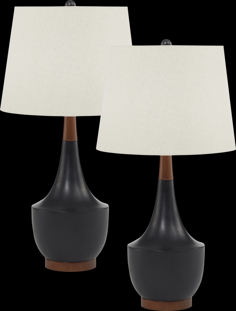 Weikel Boulevard Black Table Lamps, Set of 2 - Thumbnail - Image 1