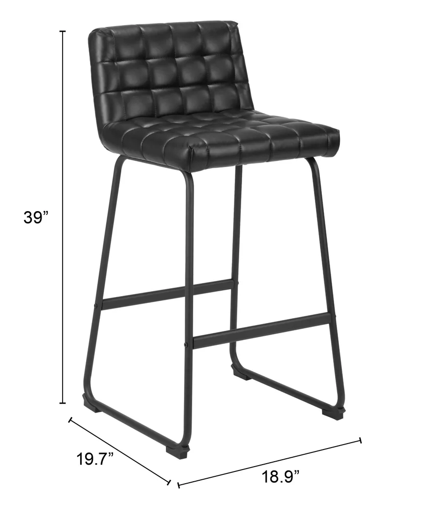 Weiland Black Barstool. Set of 2 - Thumbnail - Image 9
