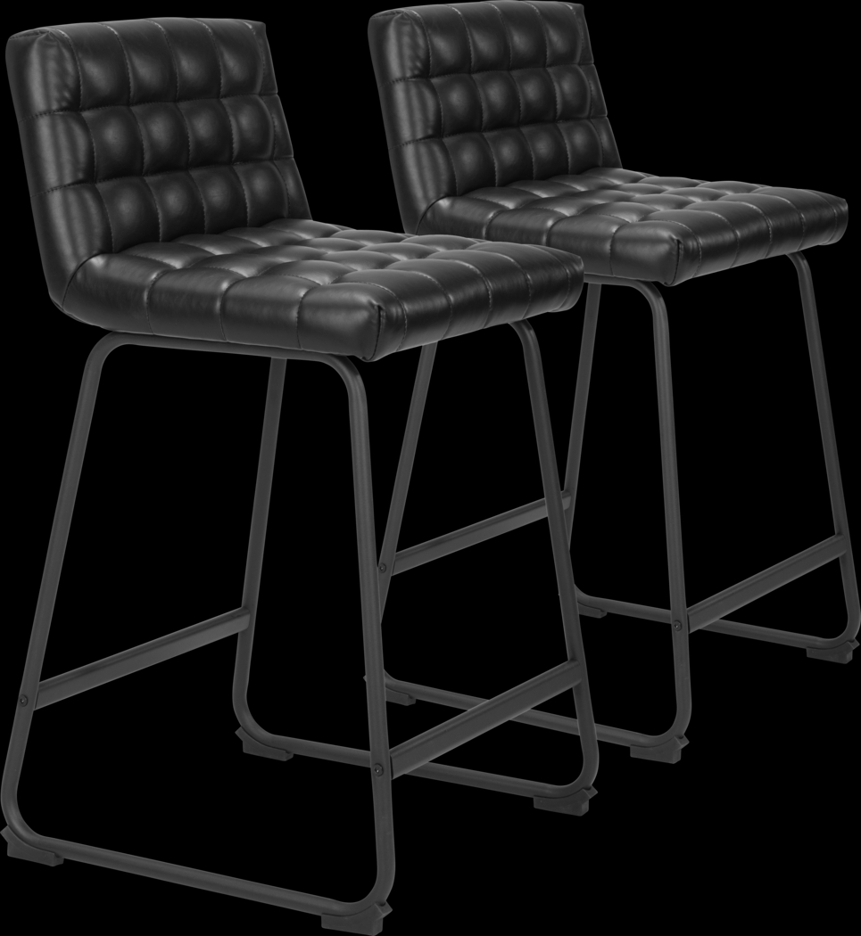 Weiland Black Counter Height Stool, Set of 2 - Thumbnail - Image 1