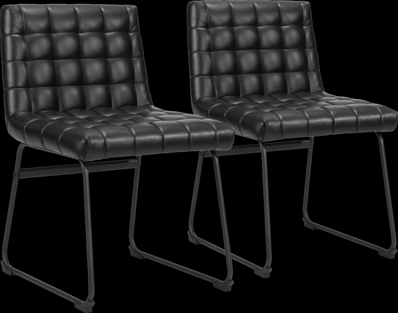 Weiland Black Side Chair, Set of 2 - Thumbnail - Image 1