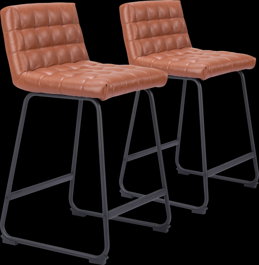 Weiland Brown Counter Height Stool, Set of 2 - Thumbnail - Image 1