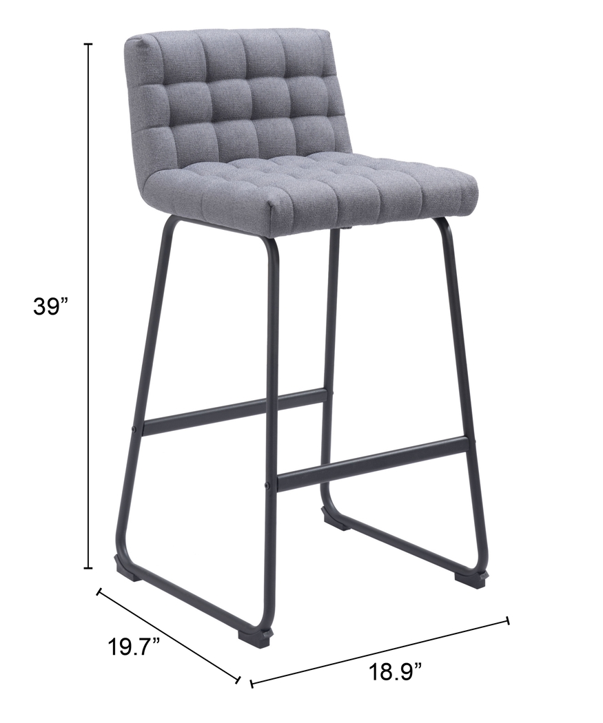 Weiland Gray Barstool, Set of 2 - Thumbnail - Image 10