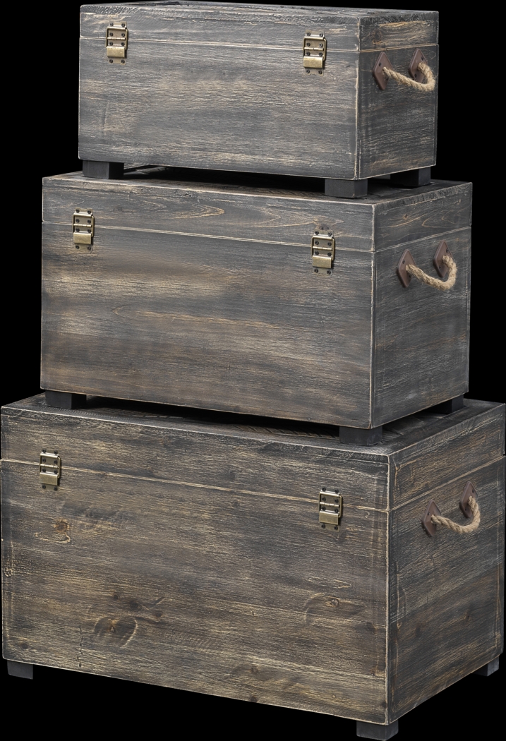 Weldwood Tobacco Nesting Tables, Set of 3 - Thumbnail - Image 4