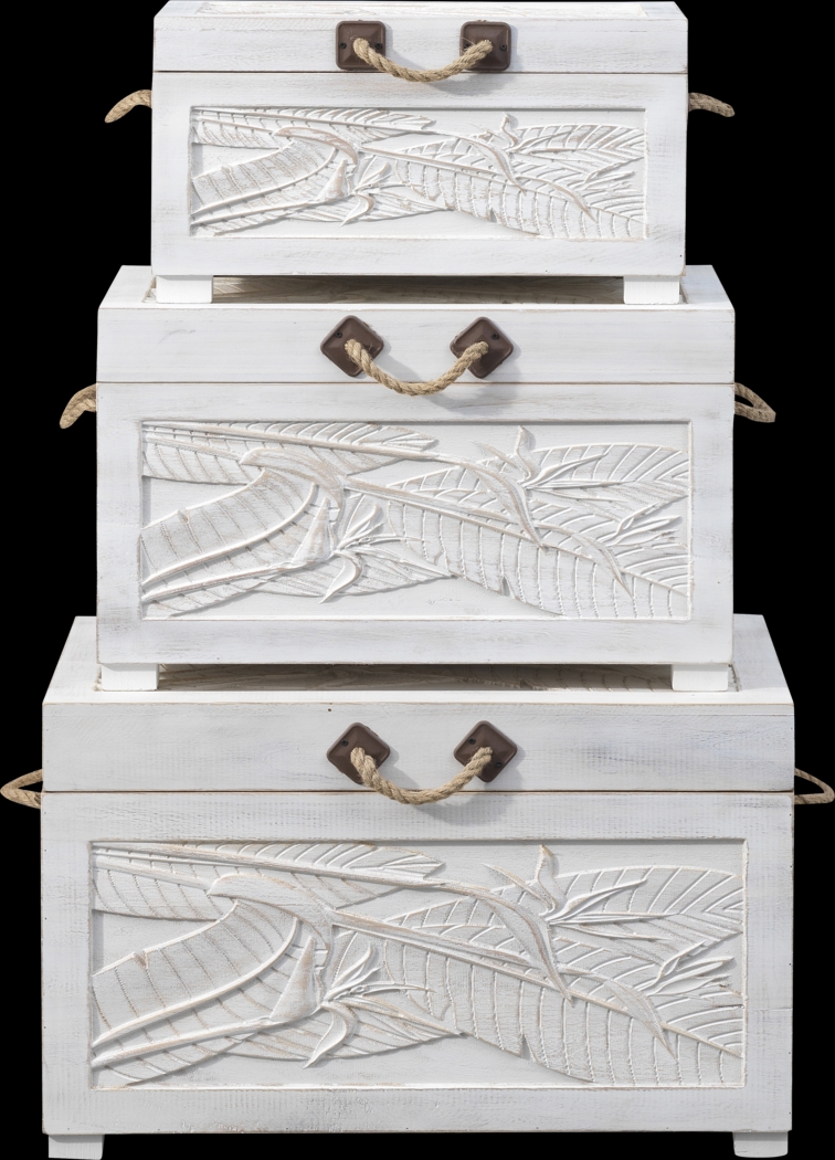 Weldwood White Nesting Tables, Set of 3 - Thumbnail - Image 2