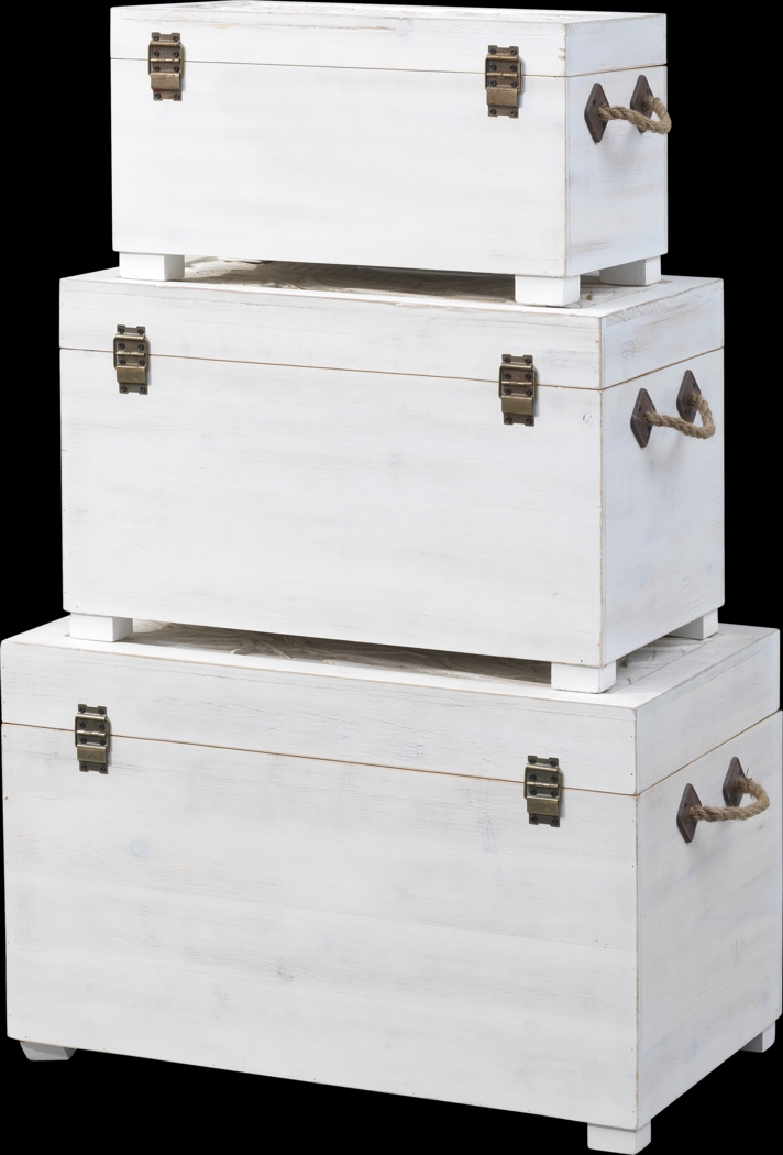 Weldwood White Nesting Tables, Set of 3 - Thumbnail - Image 4