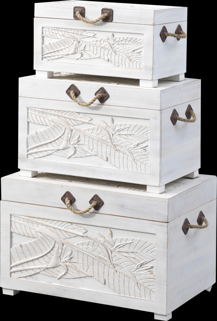 Weldwood White Nesting Tables, Set of 3 - Thumbnail - Image 1