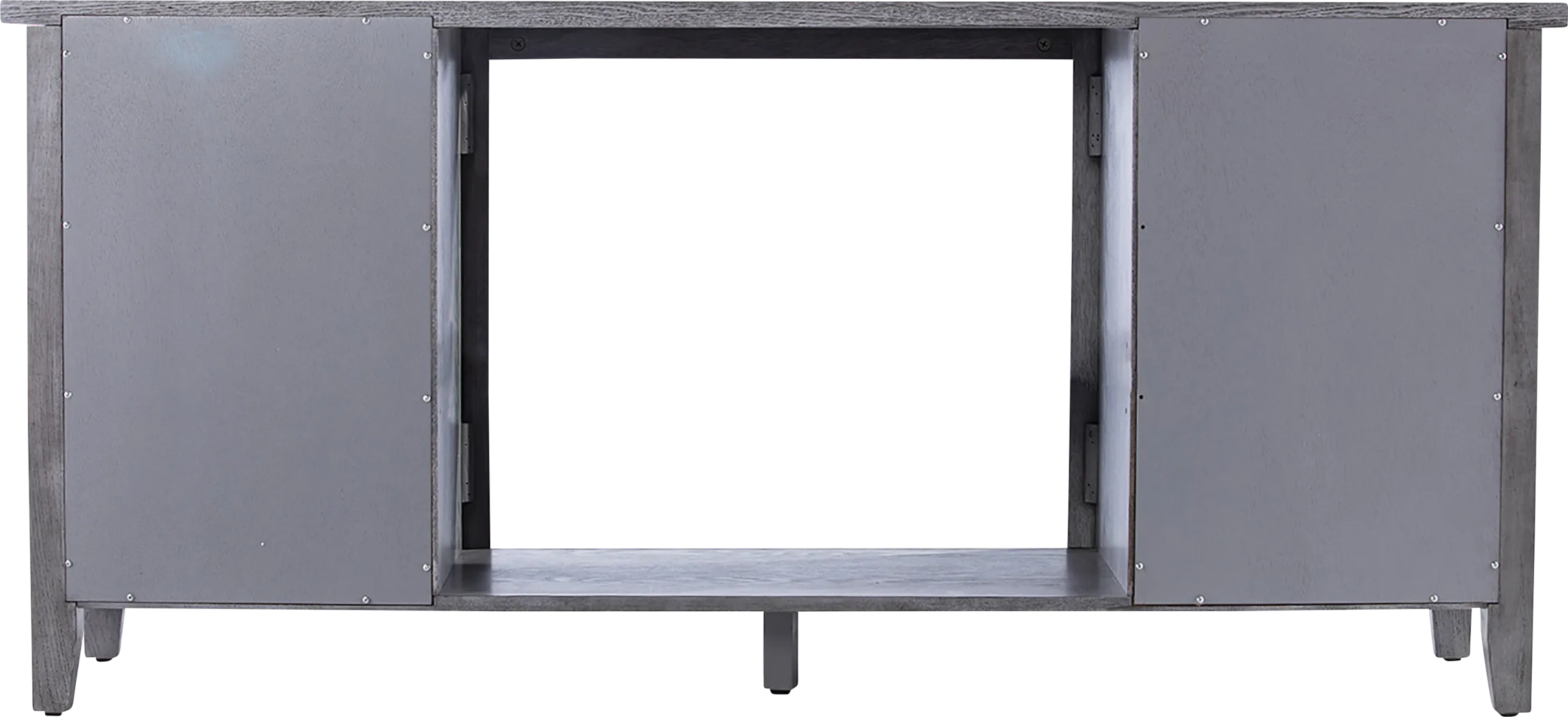 Welford II Gray 58 in. Console with Electric Fireplace - Image 8