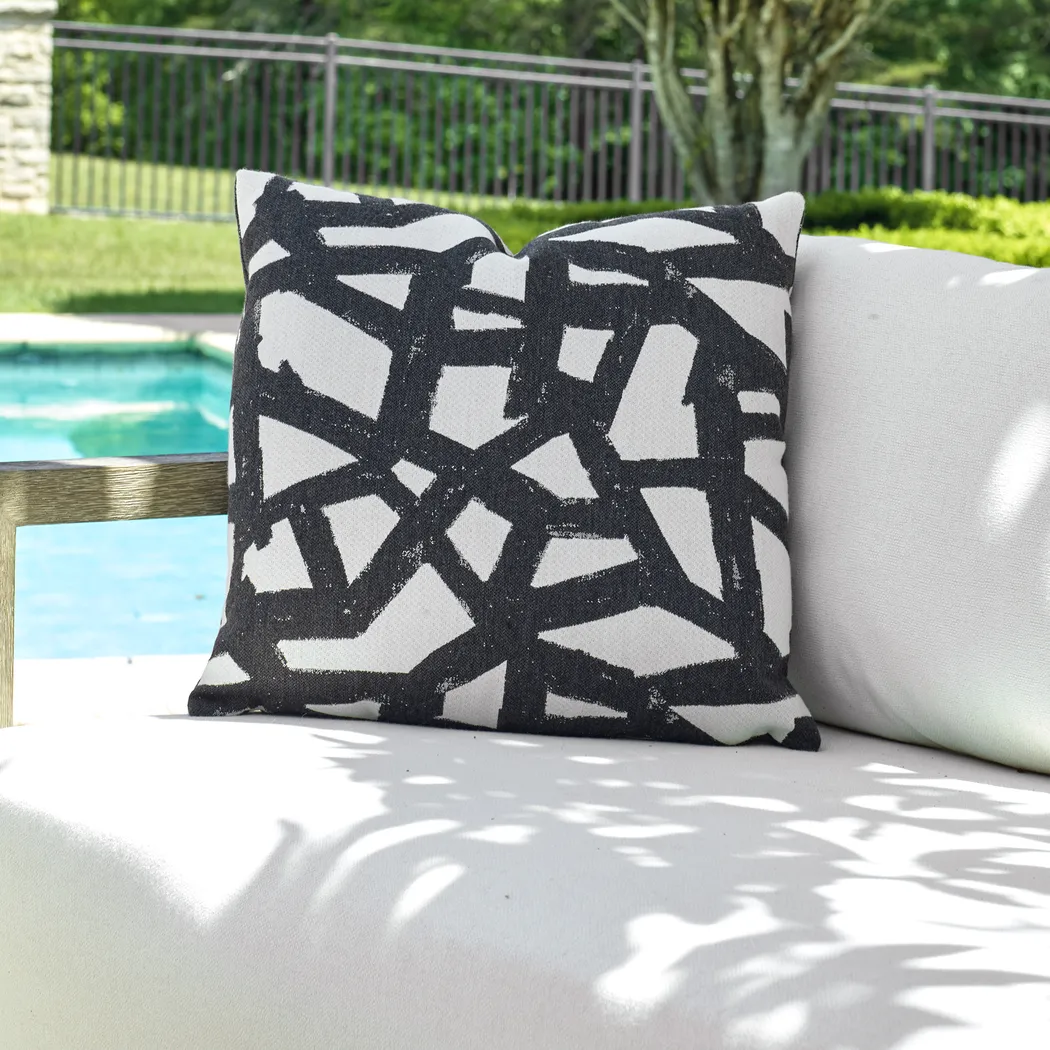 Weliva Black Indoor/Outdoor Accent Pillow - Thumbnail - Image 2