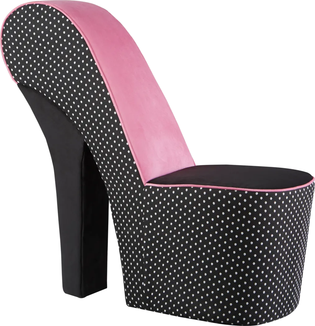 Well-Heeled Pink Polka Dot Chair - Thumbnail - Image 1