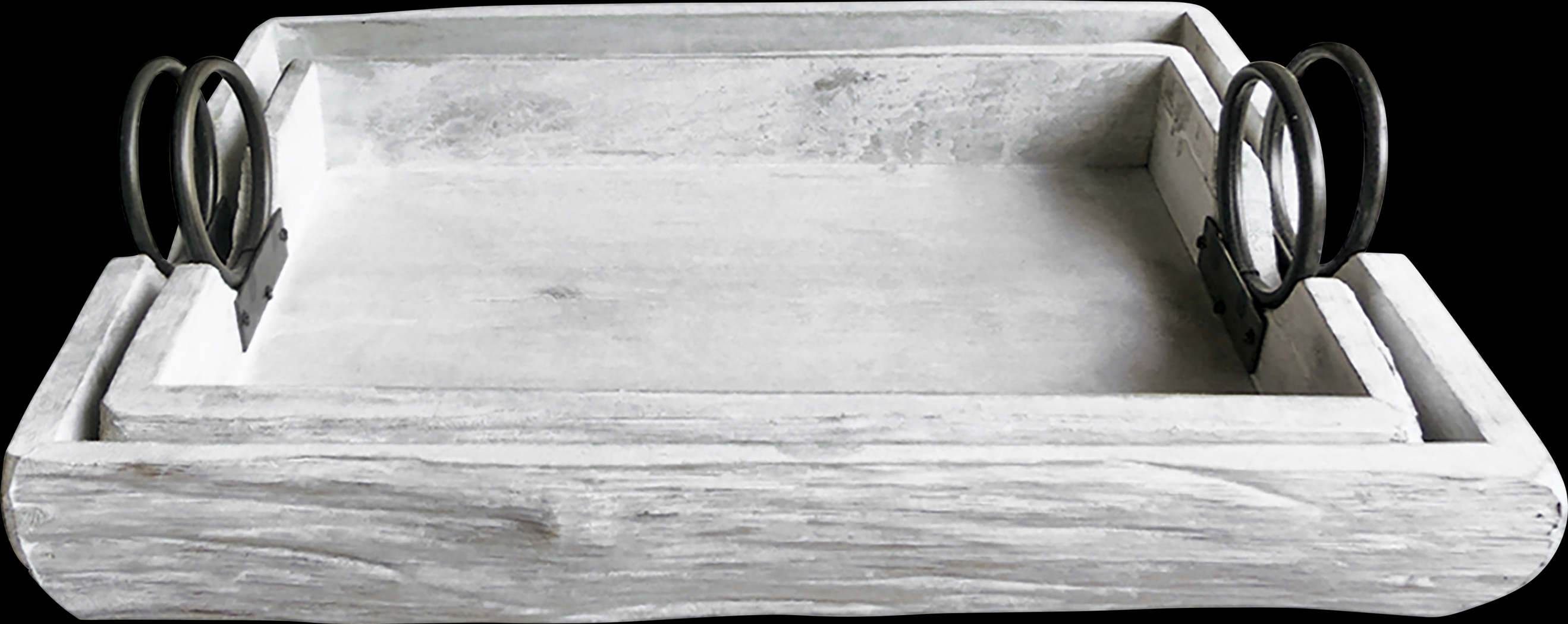 Welleslyglenn White Tray, Set of 2 - Thumbnail - Image 1