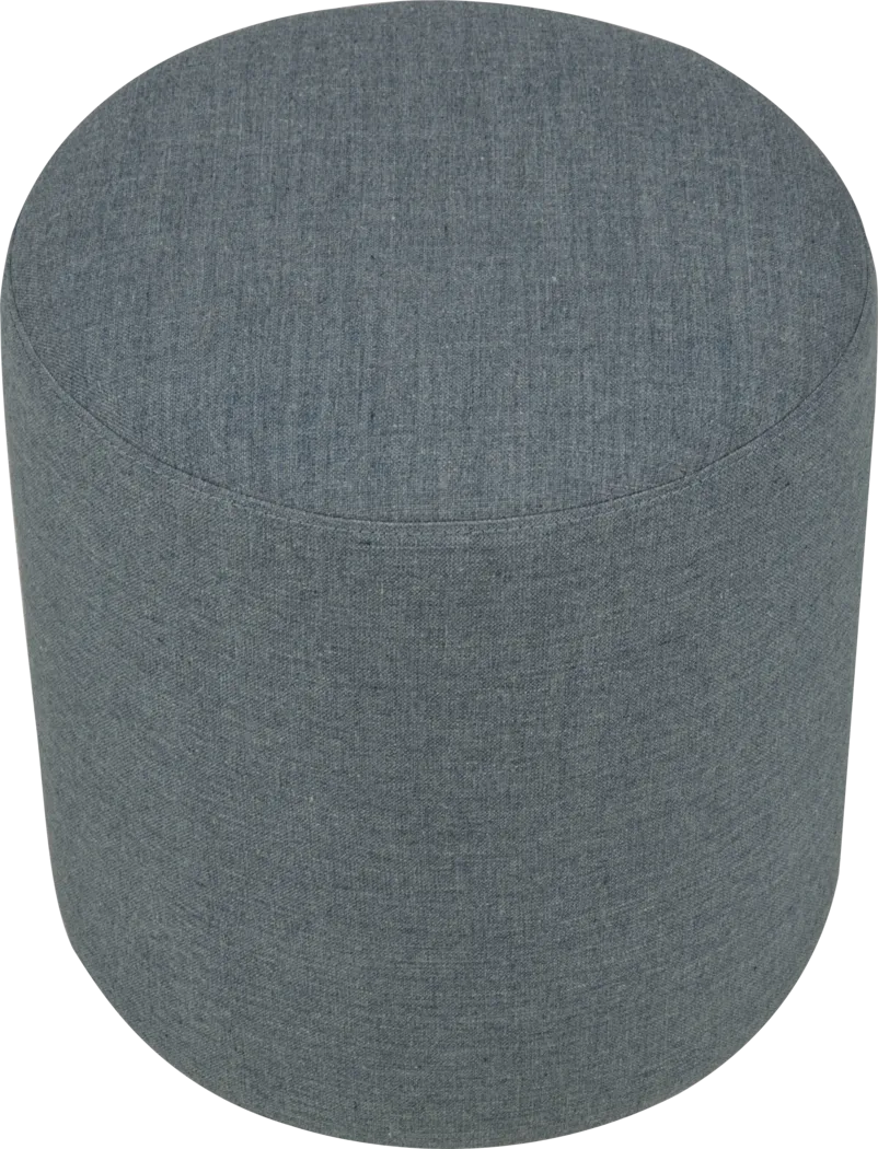 Wells Light Blue Ottoman - Thumbnail - Image 2