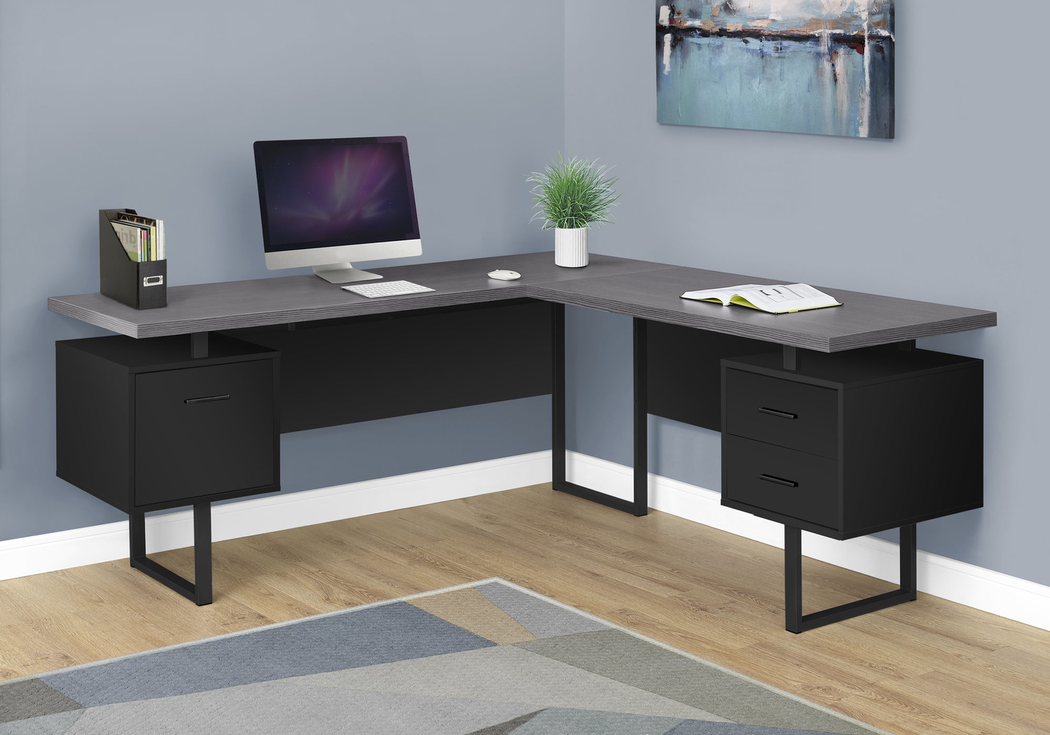 Wellyn Black Desk - Thumbnail - Image 2