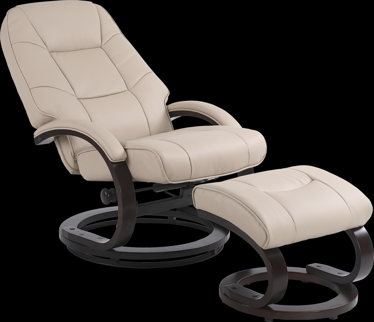 Wenaha Beige Recliner and Ottoman - Thumbnail - Image 3