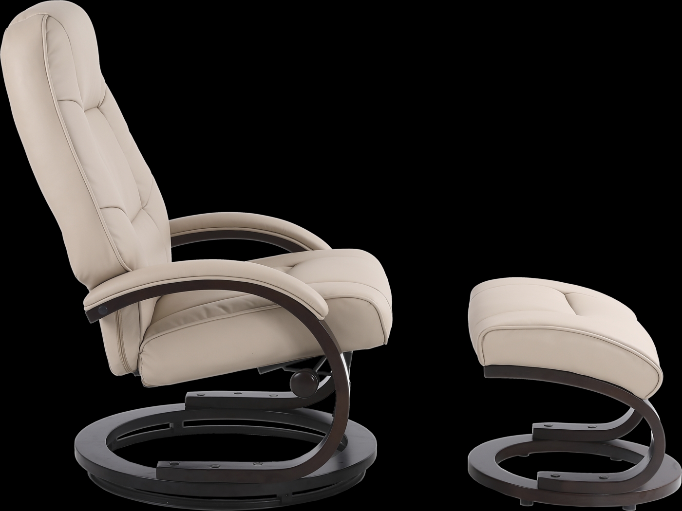 Wenaha Beige Recliner and Ottoman - Thumbnail - Image 5