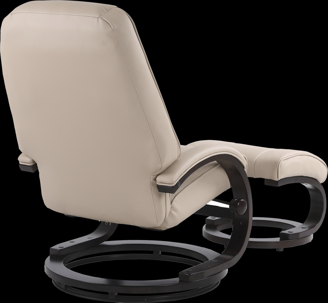 Wenaha Beige Recliner and Ottoman - Thumbnail - Image 6