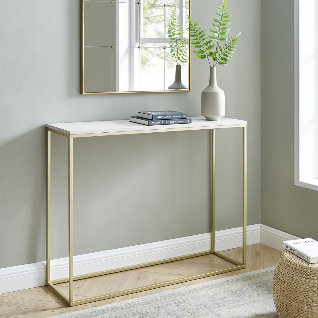 Wendeller White Sofa Table - Thumbnail - Image 5