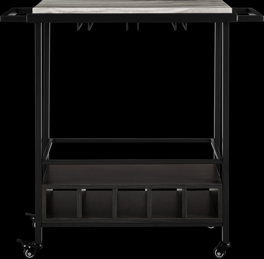 Wendfair Gray Bar Cart - Thumbnail - Image 2