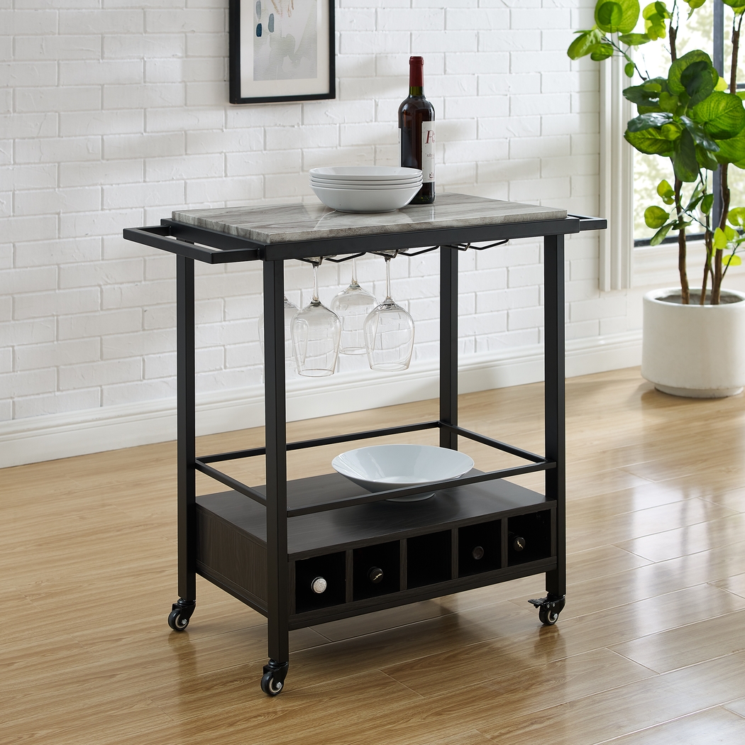 Wendfair Gray Bar Cart - Thumbnail - Image 6