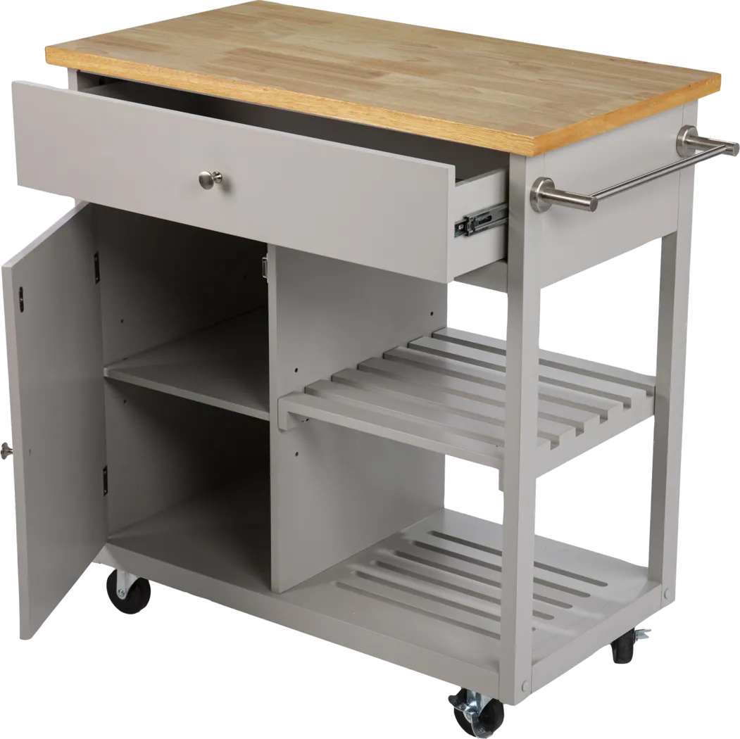 Wendsover Gray Kitchen Island - Image 5