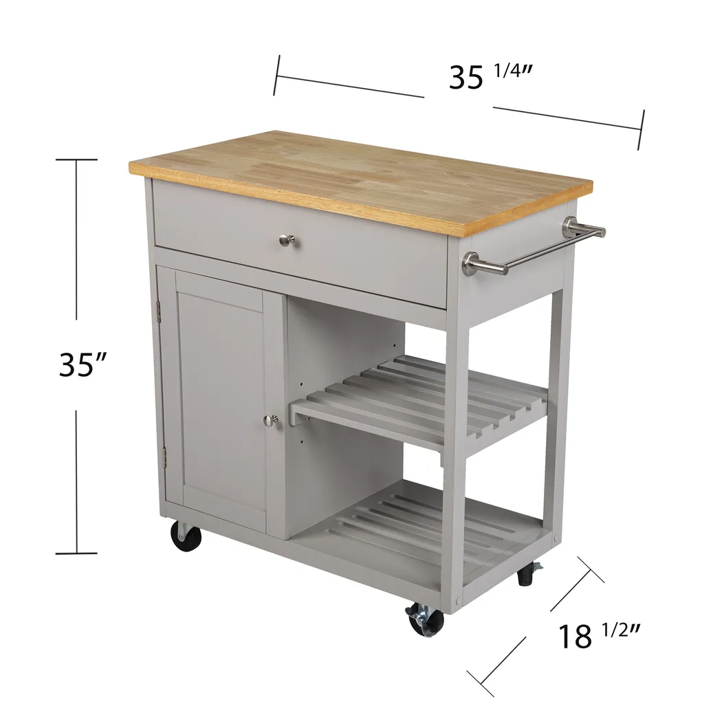 Wendsover Gray Kitchen Island - Image 9