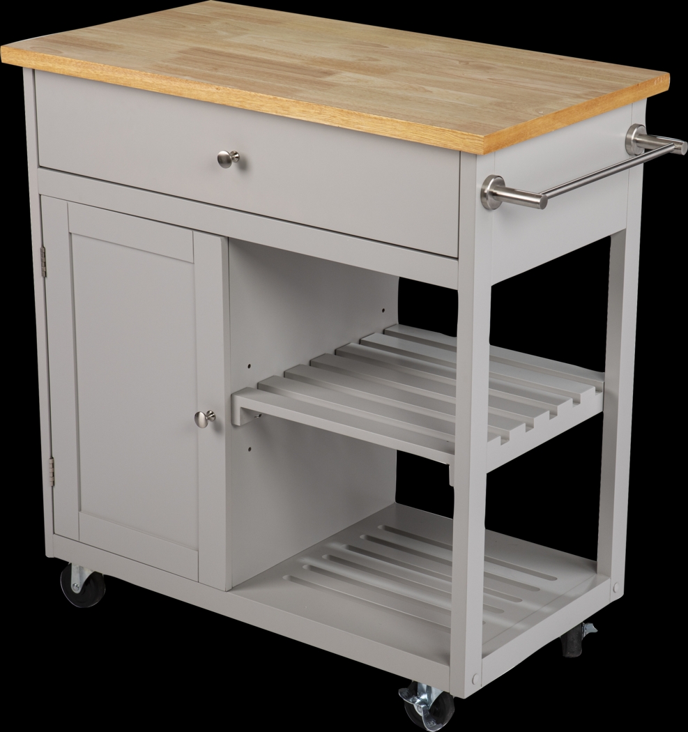 Wendsover Gray Kitchen Island - Thumbnail - Image 1