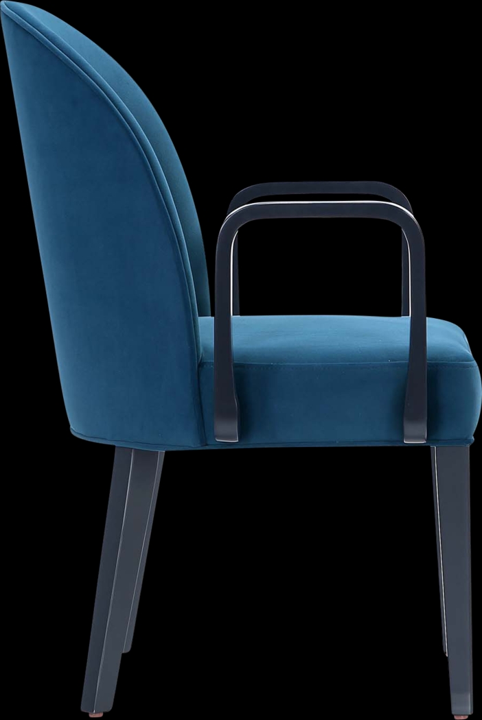 Wennes Blue Arm Chair - Thumbnail - Image 4