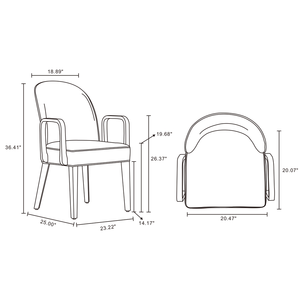Wennes Light Gray Arm Chair - Thumbnail - Image 2