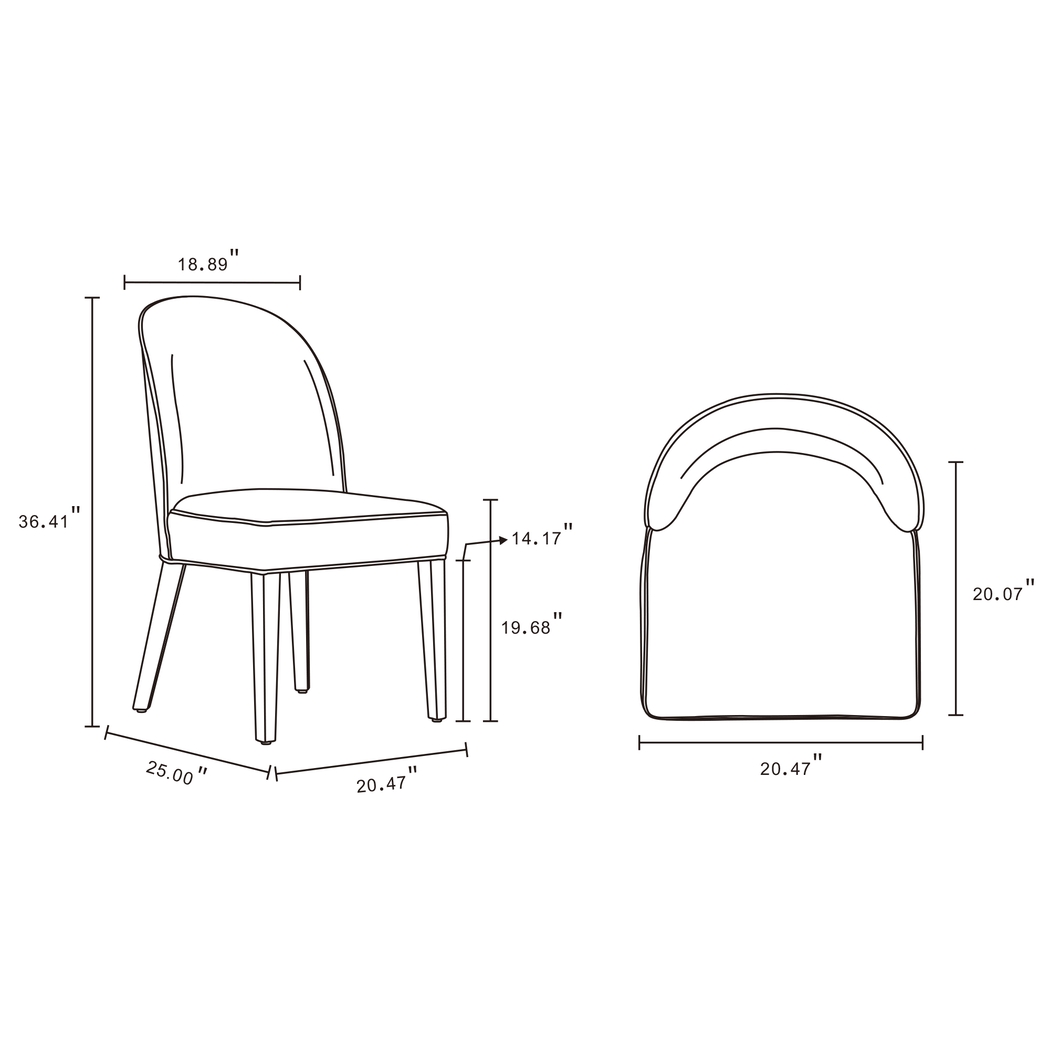 Wennes Light Gray Dining Chair, Set of 2 - Thumbnail - Image 2