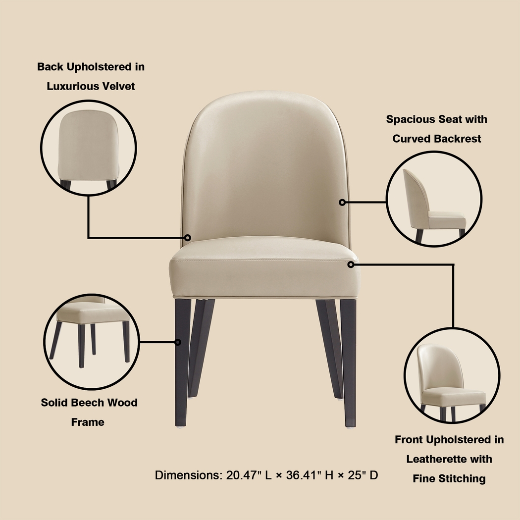 Wennes Sand Brown Dining Chair, Set of 2 - Thumbnail - Image 6