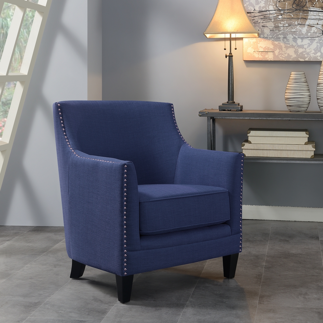 Weona I Blue Accent Chair - Thumbnail - Image 2