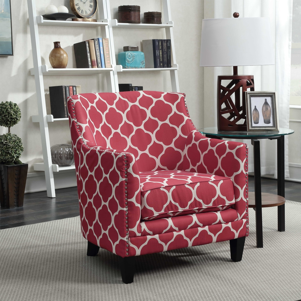 Weona I Red Accent Chair - Thumbnail - Image 2