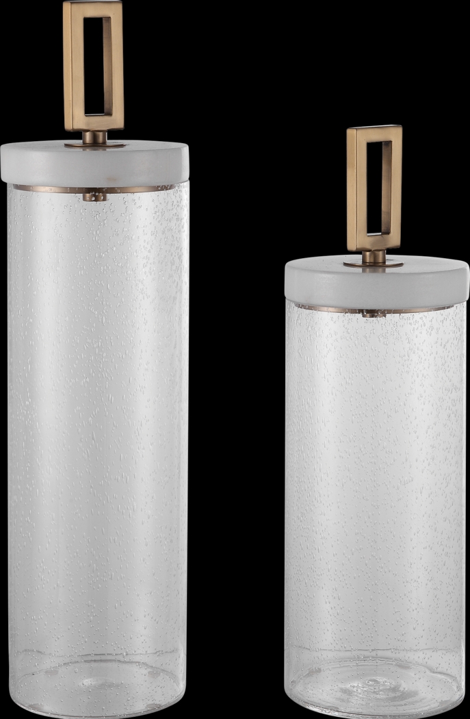 Werkland White Jar, Set of 2 - Thumbnail - Image 1