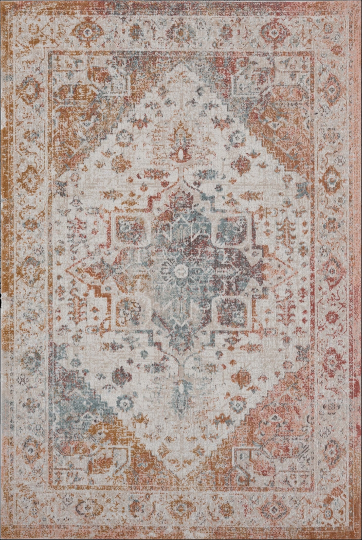 Wesdiac Blue/Cream 7'9 x 9'9 Indoor/Outdoor Rug - Thumbnail - Image 1