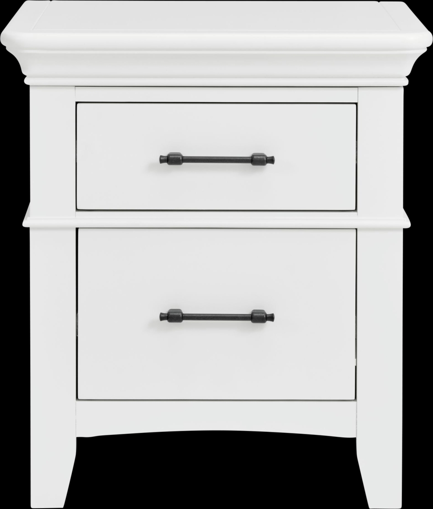 Wesjay White Nightstand - Thumbnail - Image 5