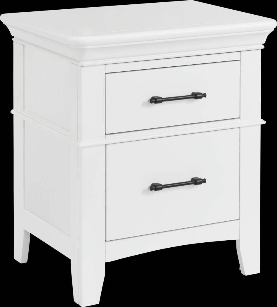 Wesjay White Nightstand - Thumbnail - Image 1