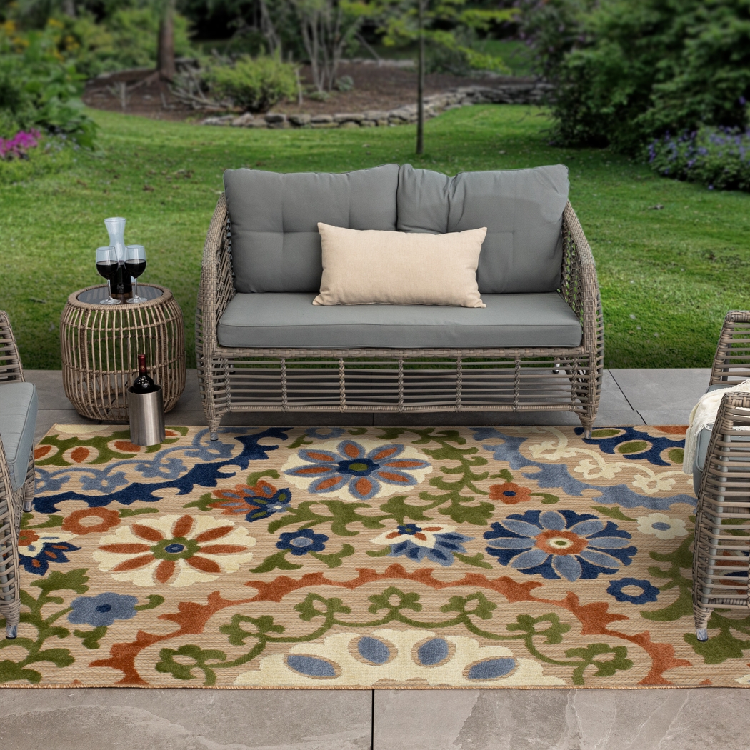 Wesland Multi 7'10 x 10' Indoor/Outdoor Rug - Thumbnail - Image 2