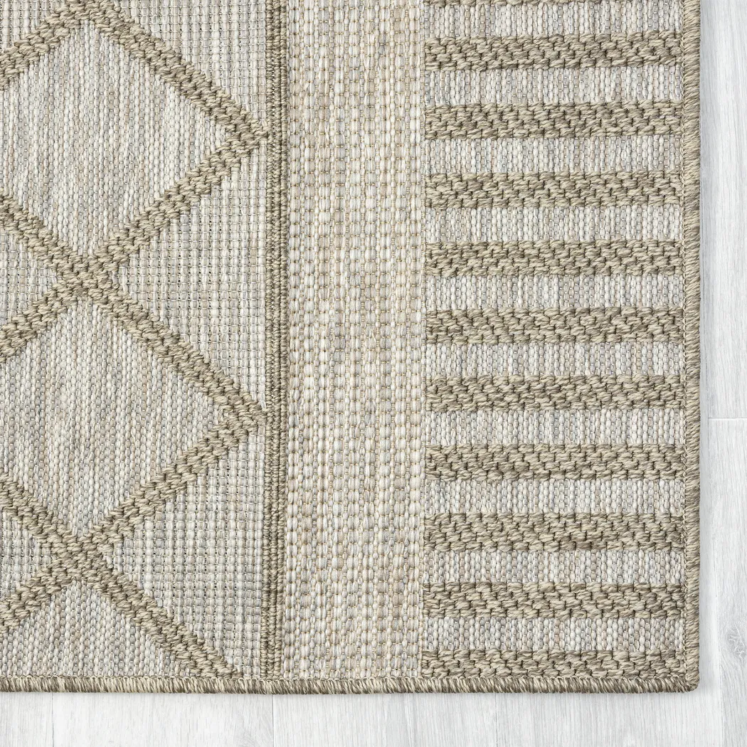 Wesnach Tan 5' x 7' Indoor/Outdoor Rug - Image 5