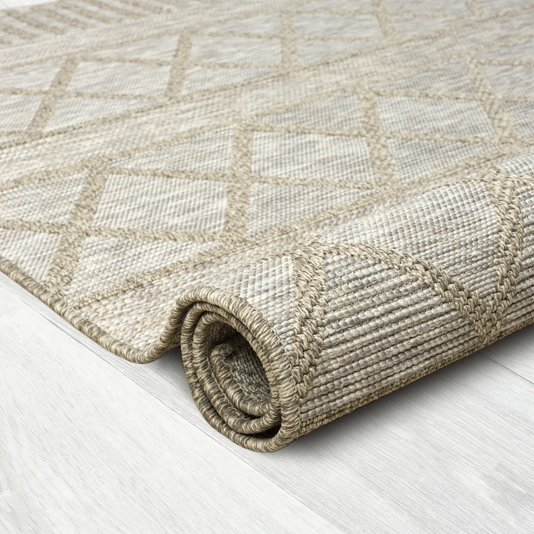 Wesnach Tan 5' x 7' Indoor/Outdoor Rug - Image 7