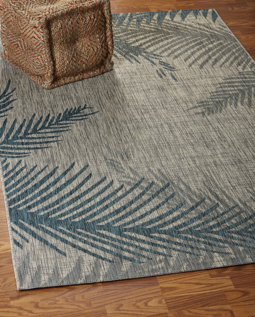 Wesnet Gray/Blue 7'9 x 9'5 Indoor/Outdoor Rug - Thumbnail - Image 3