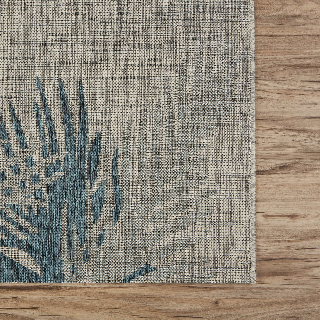 Wesnet Gray/Blue 7'9 x 9'5 Indoor/Outdoor Rug - Thumbnail - Image 4