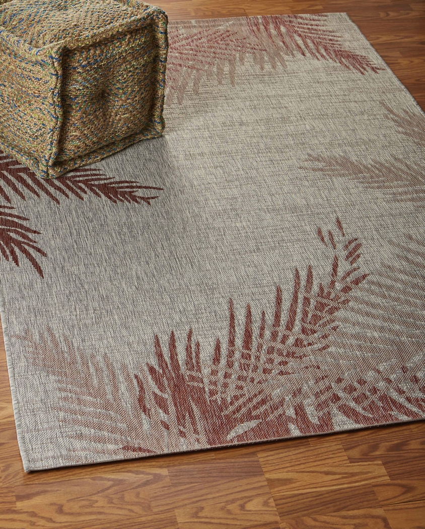 Wesnet Red/Beige 5' x 7' Indoor/Outdoor Rug - Thumbnail - Image 2