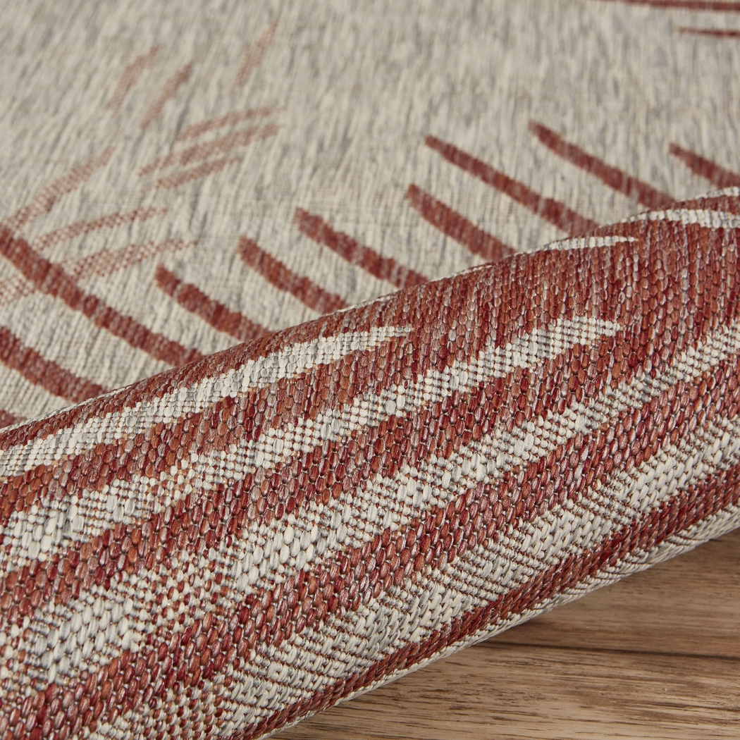 Wesnet Red/Beige 5' x 7' Indoor/Outdoor Rug - Thumbnail - Image 4