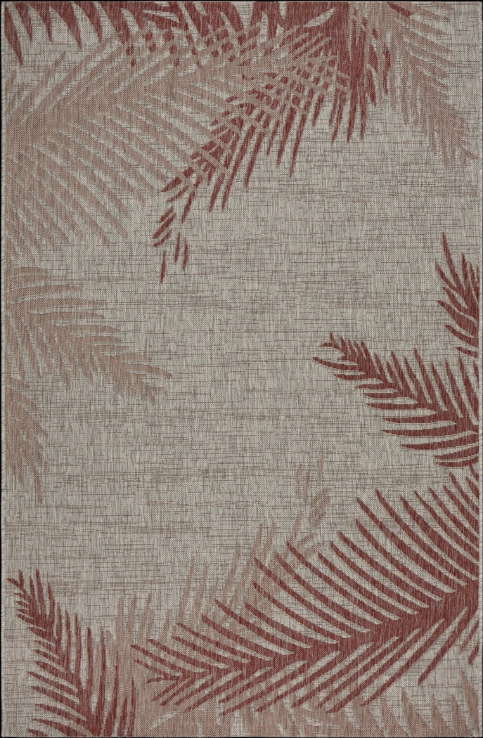 Wesnet Red/Beige 5' x 7' Indoor/Outdoor Rug - Thumbnail - Image 1