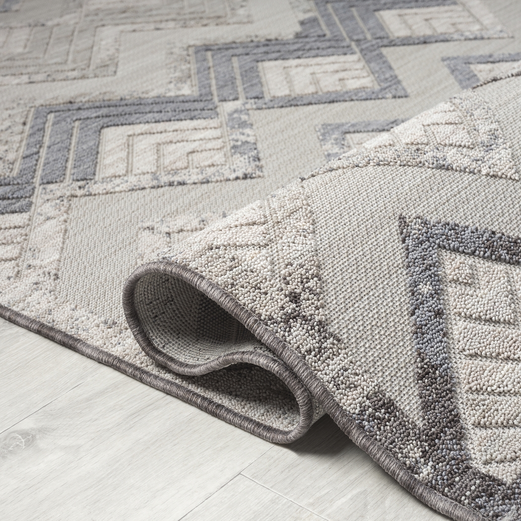 Wessard Blue/Ivory 7'10 x 8'10 Indoor/Outdoor Rug - Thumbnail - Image 5